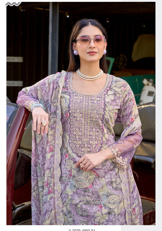 Women's Cotton Suit Catalog Set in Assorted Colors Pure Cambric Cotton with Embroidered Yoke - Festive & Casual Wear