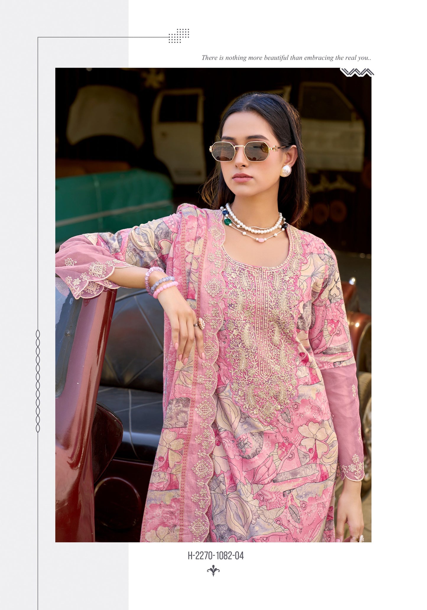 Pure Cambric Cotton Designer Print With Fancy Gala Daman Sleeve Embroidery salwar kameez