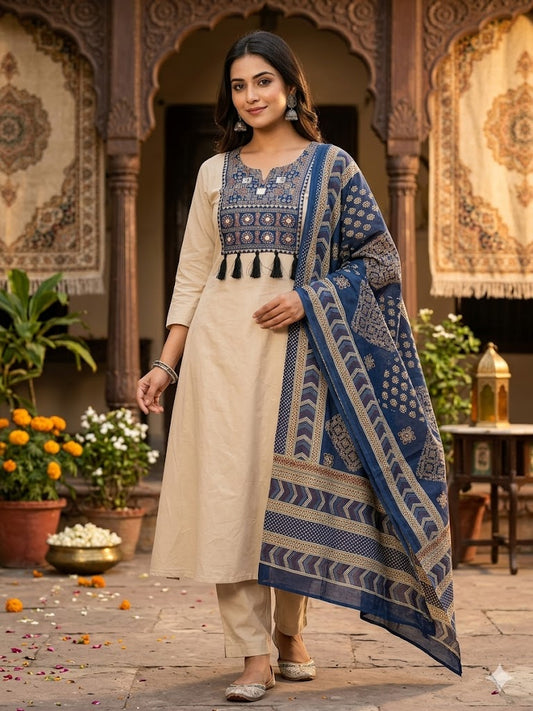 Aline Tabla work  of kurti