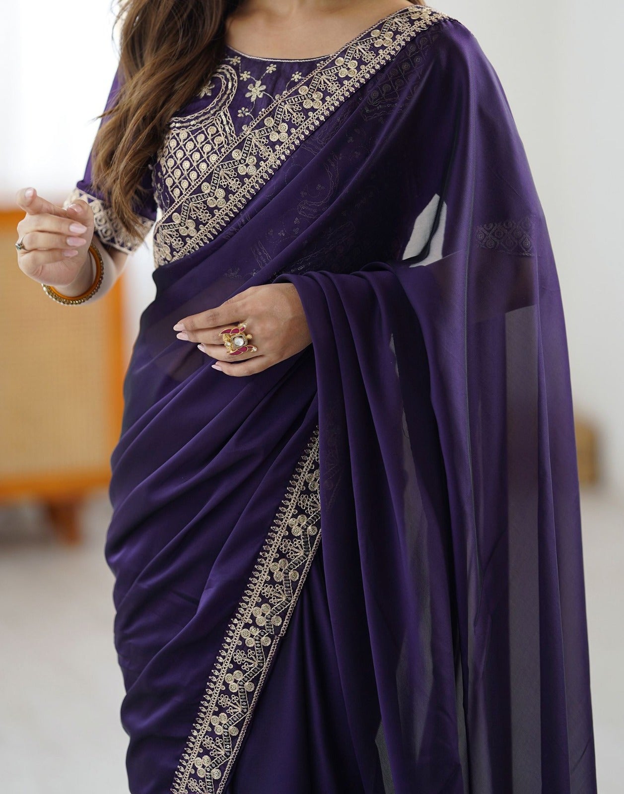 you most beautiful sequence saree collection🔥