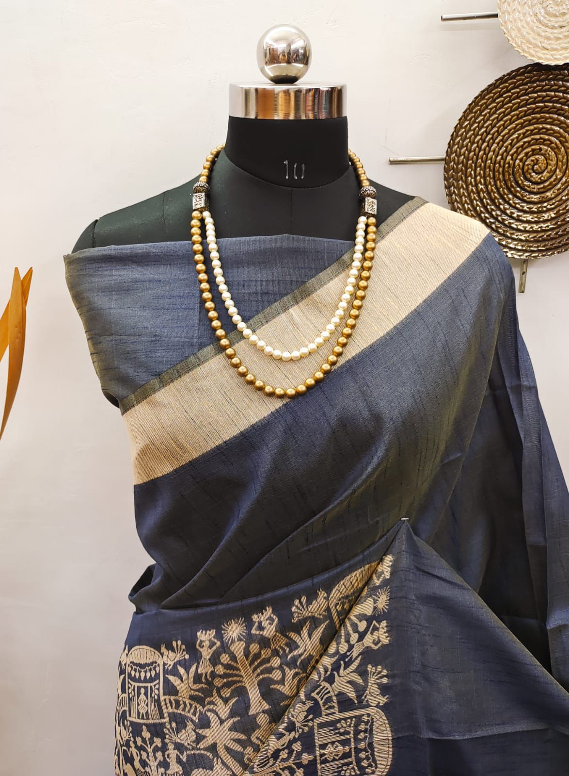Banglori Handloom raw silk saree
