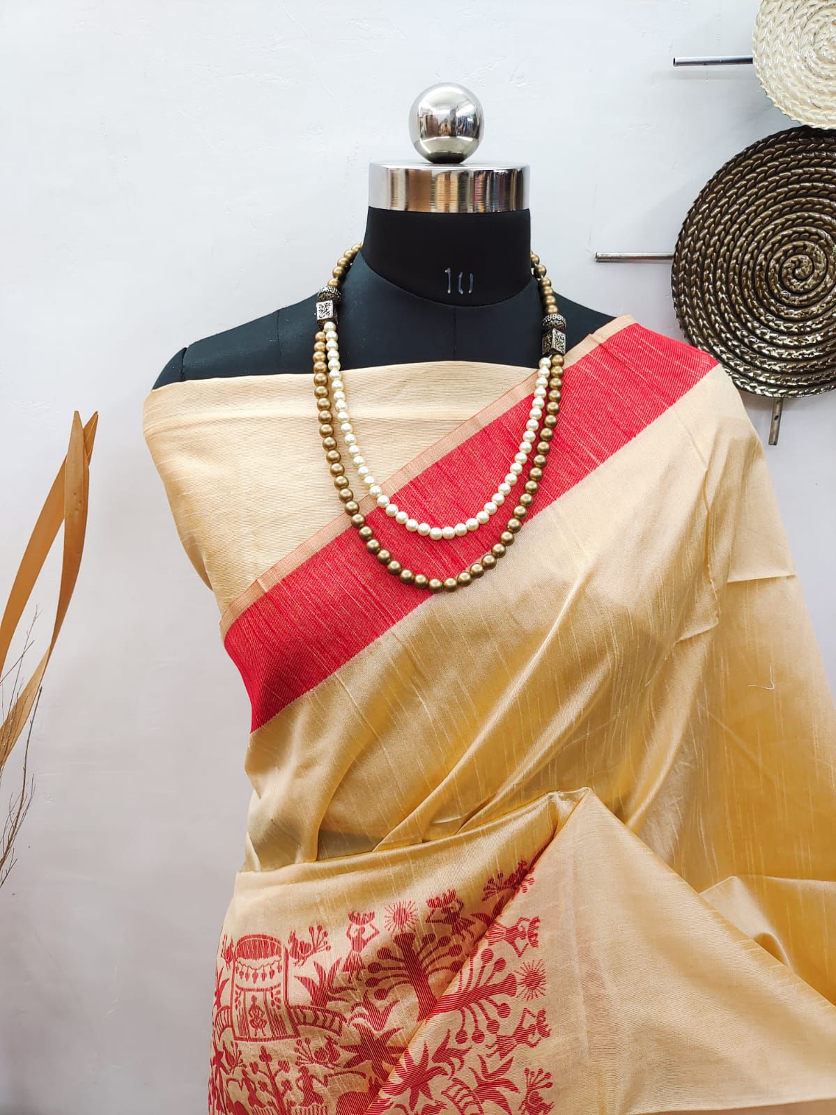 Banglori Handloom raw silk saree