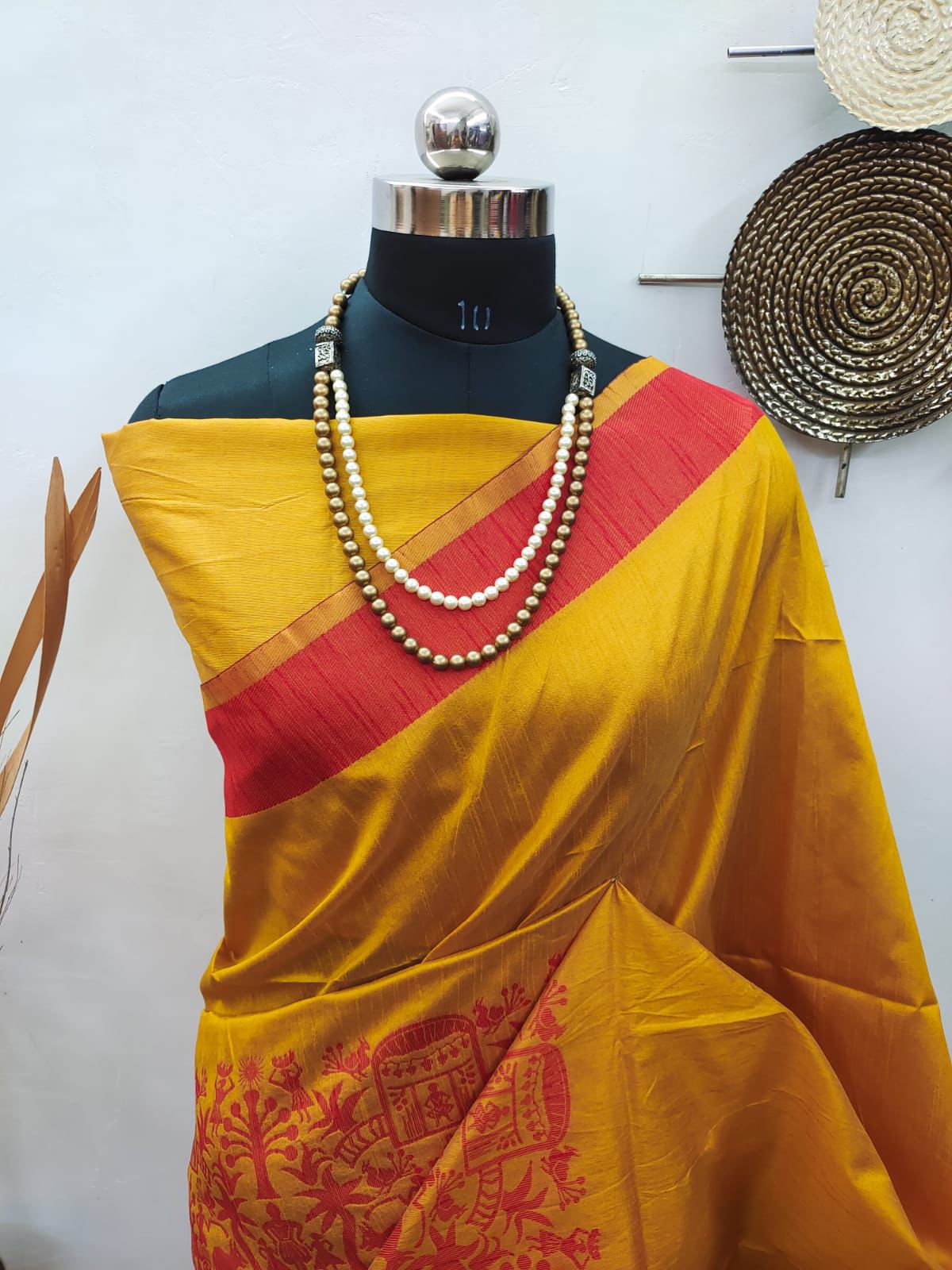 Banglori Handloom raw silk saree
