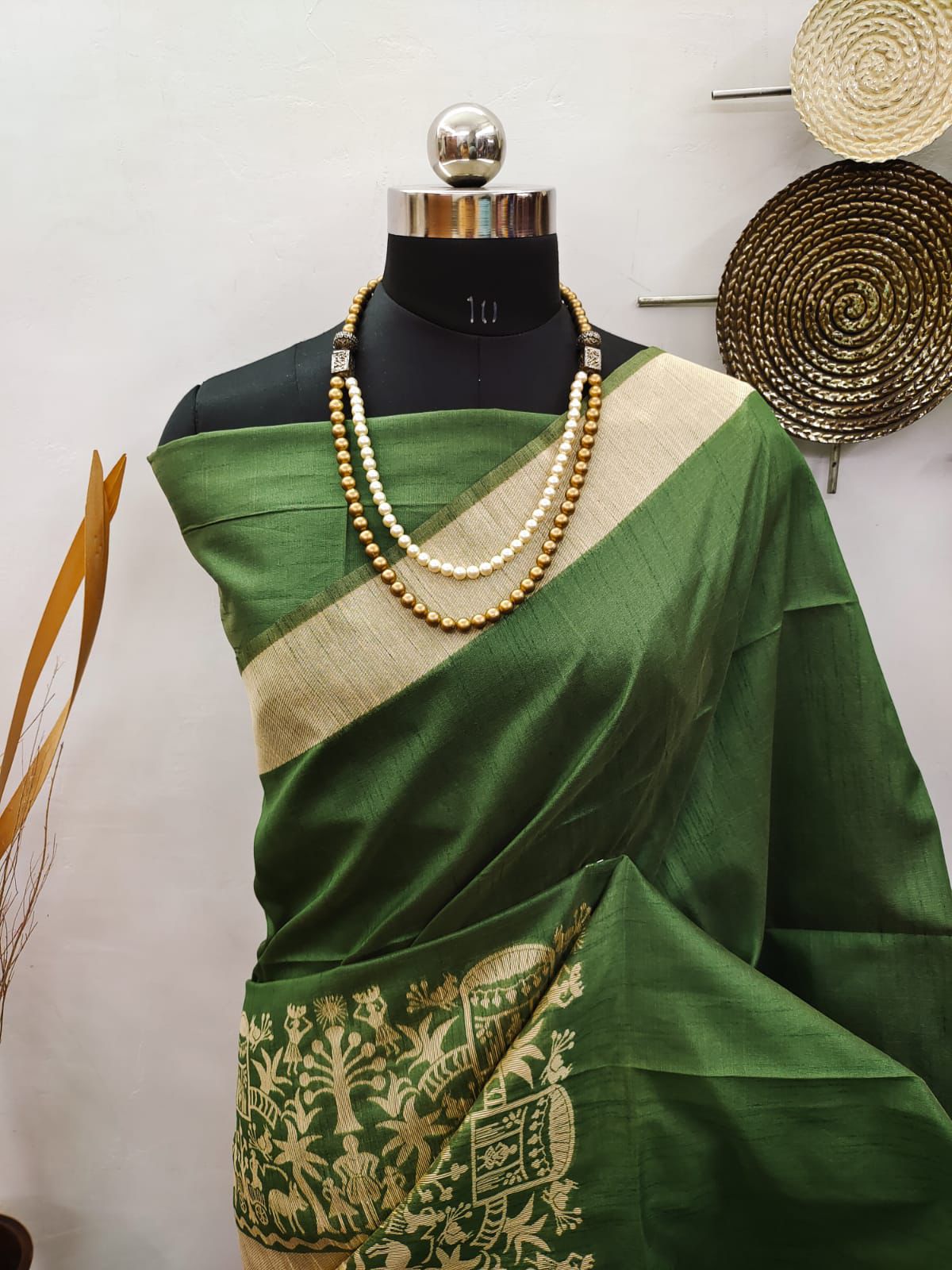 Banglori Handloom raw silk saree