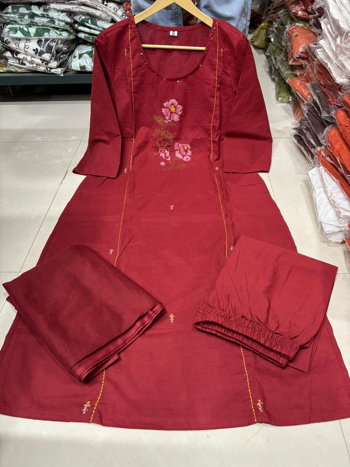 The Dual Palette of Festive Comfort: Exploring Deep Coffee Brown and Vivid Crimson Red Tones in Modern Silk-Blend Salwar Suits
