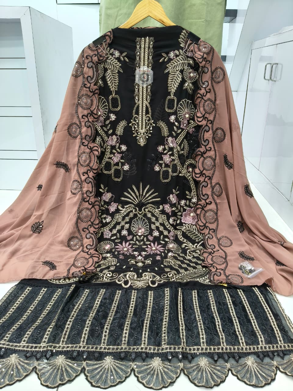 Women's Semi-Stitched Salwar Suit in Assorted Colors Heavy Faux Georgette with Hand Embroidery and Cutwork