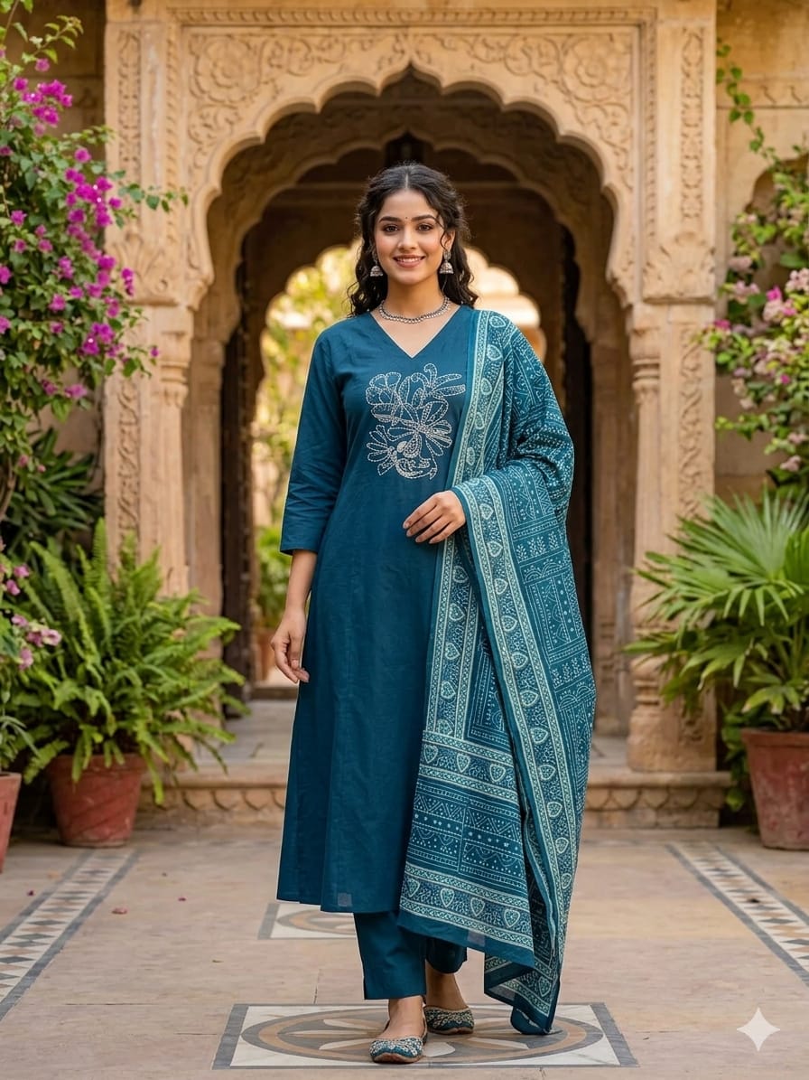 Taj Group pure 60-60 cotton cambric Print kurti