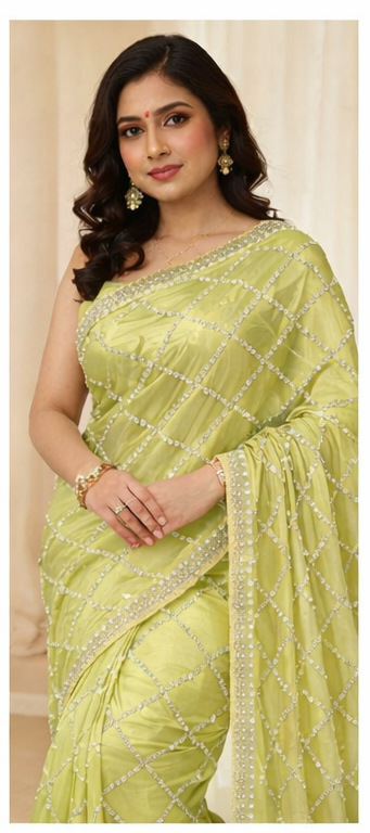 Full Heavy Real Beads Saree