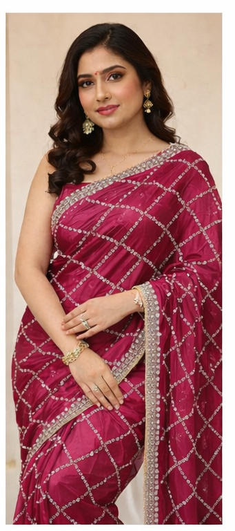 Full Heavy Real Beads Saree