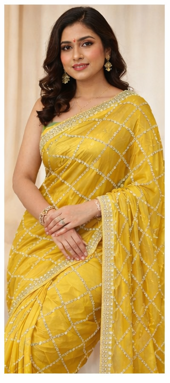 Full Heavy Real Beads Saree